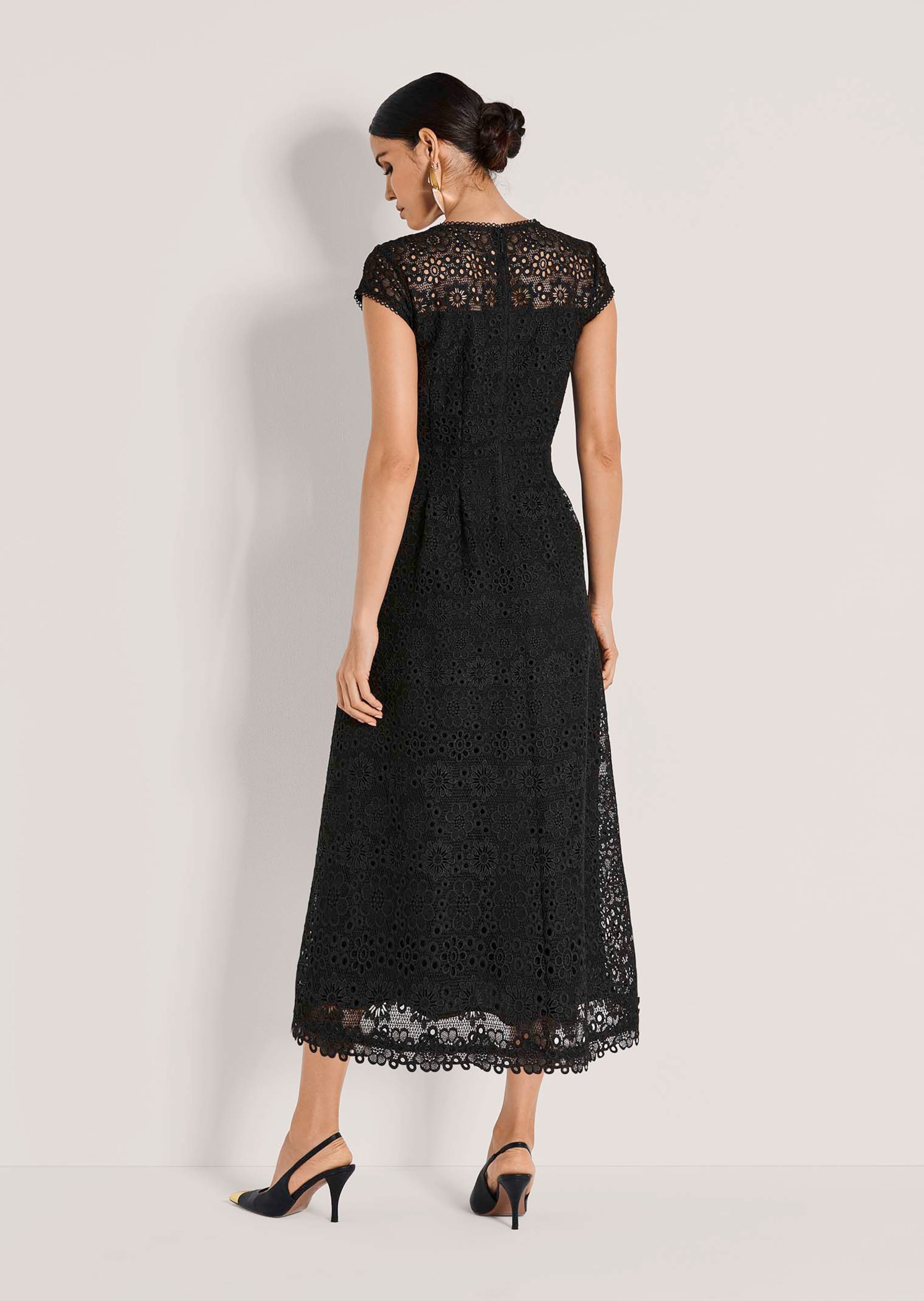 Robe Cocktail Noire Erinly Taille 42 En Dentelle Et Polyester - Neuve Avec étiquettes