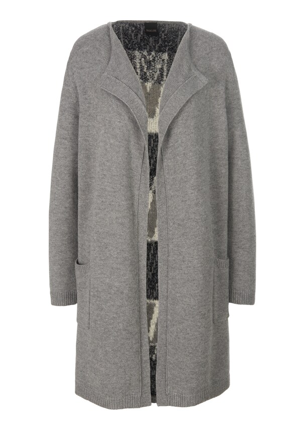 Fastening knitted coat with Madeleine logo 5