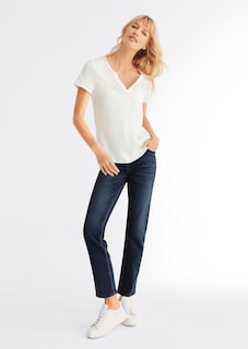 Blusenshirt im stylischen Material-Mix thumbnail 7