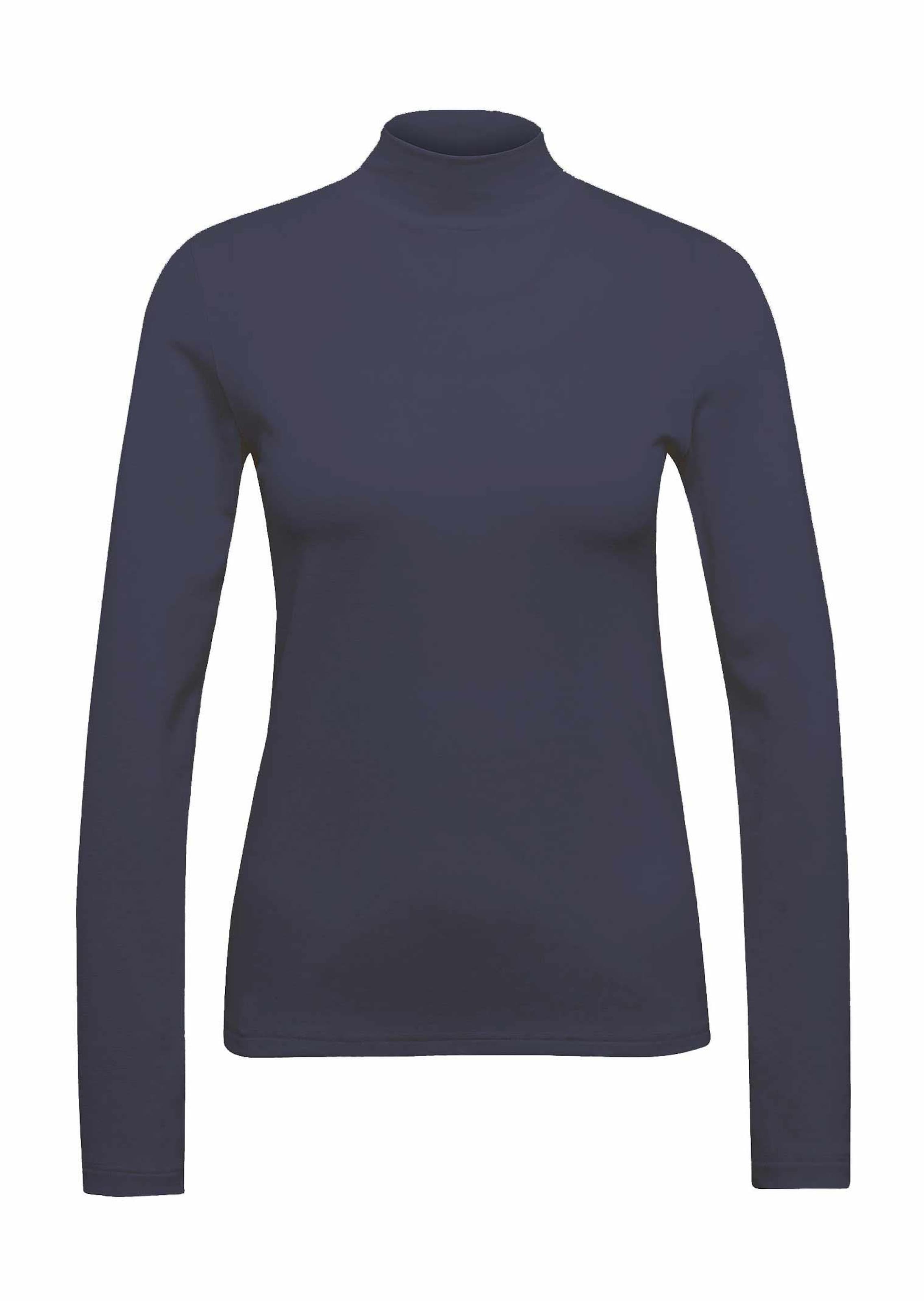 T-shirt à col droit à manches longues - marine - Gr. 52 de Goldner Fashion