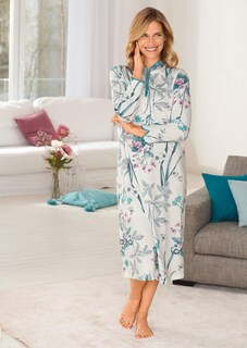 Katoenen nachthemd met een opstaande kraag en knoopsluiting thumbnail 3