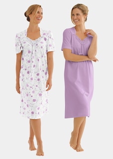 Nachthemden im Set aus reiner Baumwolle thumbnail 3