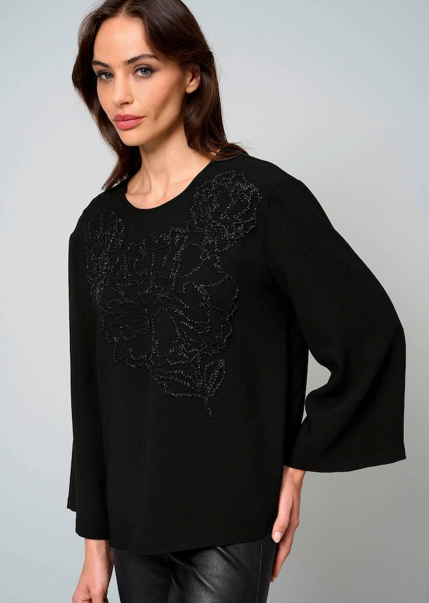 Bluse mit Perlenmotiv 4