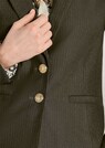 Nadelstreifen-Blazer mit goldfarbenen Wappenknöpfen thumbnail 5