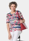Bequemes Druckshirt in Blumen-Ringeloptik thumbnail 3