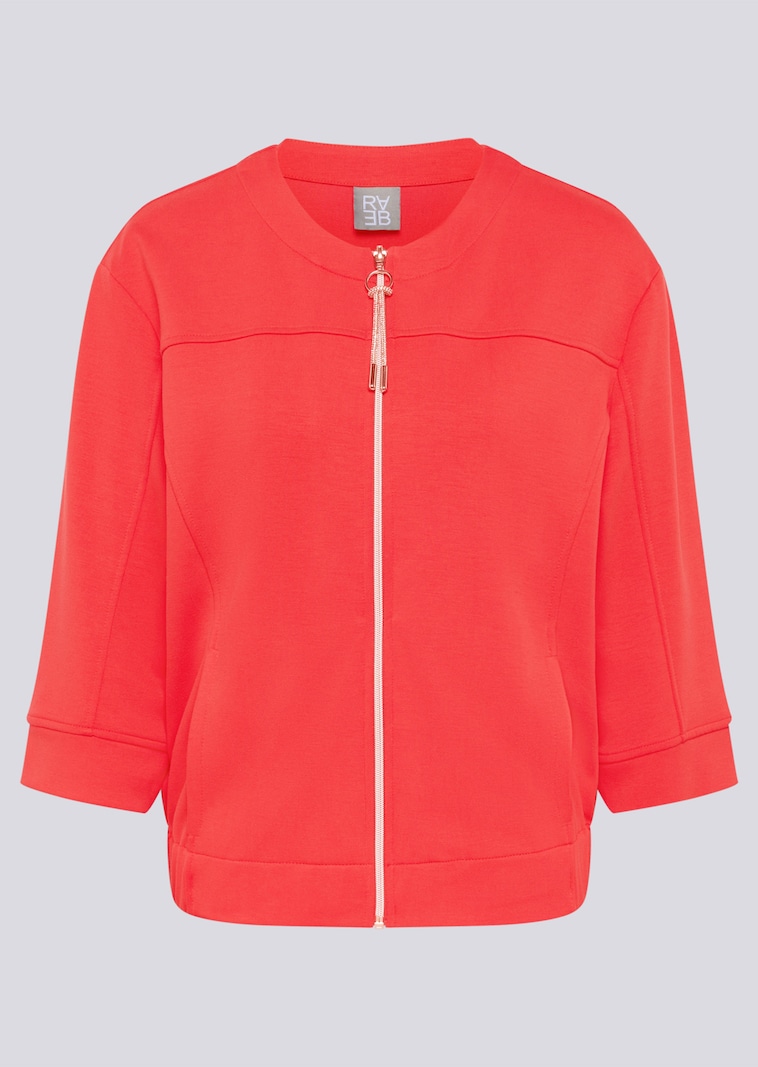 Verkürzte Jerseyjacke mit Glitzerdetail