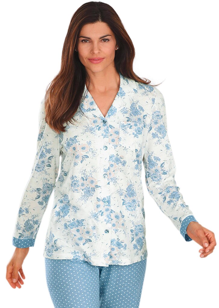 Geblümtes Pyjamaoberteil Mix&Match