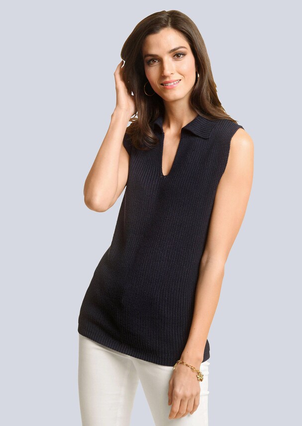 Top mit Troyer-Kragen