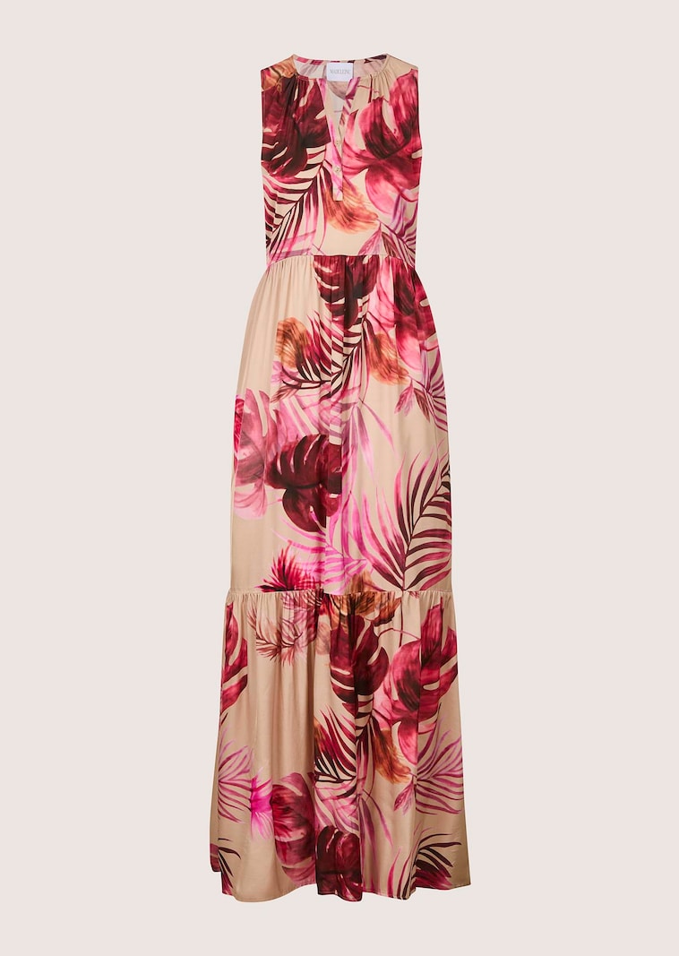 Robes pour Filles - Robe d'Été Plissée Sans Manches à Imprimé Floral Décontracté pour Filles, Col Sans Manches, Coupe Fluide Robes pour Filles - Robe d'Été Plissée Sans Manches à Imprimé Floral Décontracté pour Filles, Col Sans Manches, Coupe Fluide