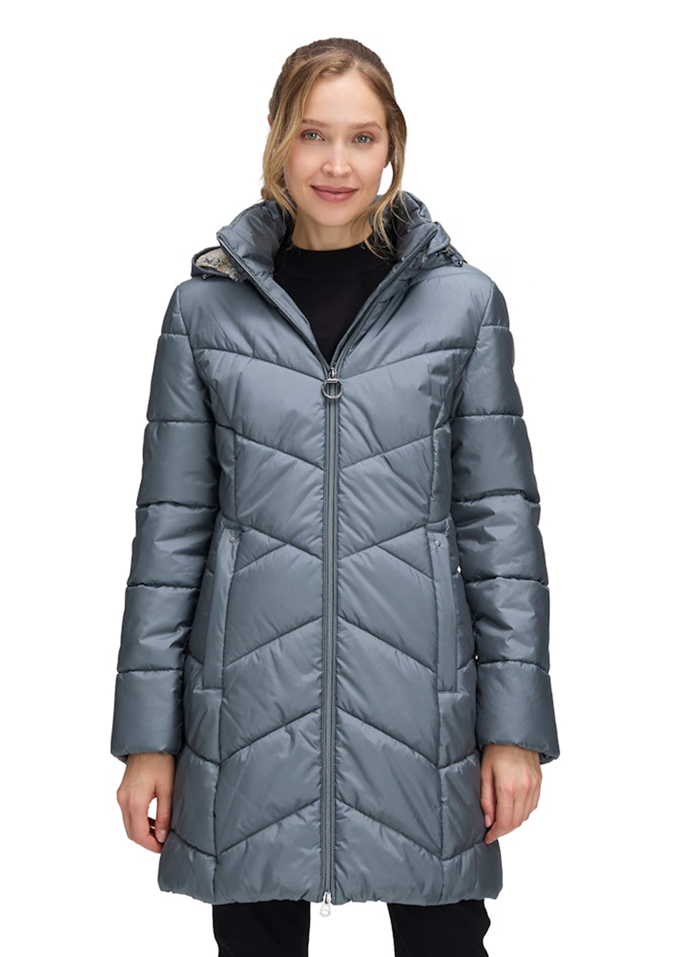 Lange Outdoorjacke mit 2-Wege-Reißverschluss