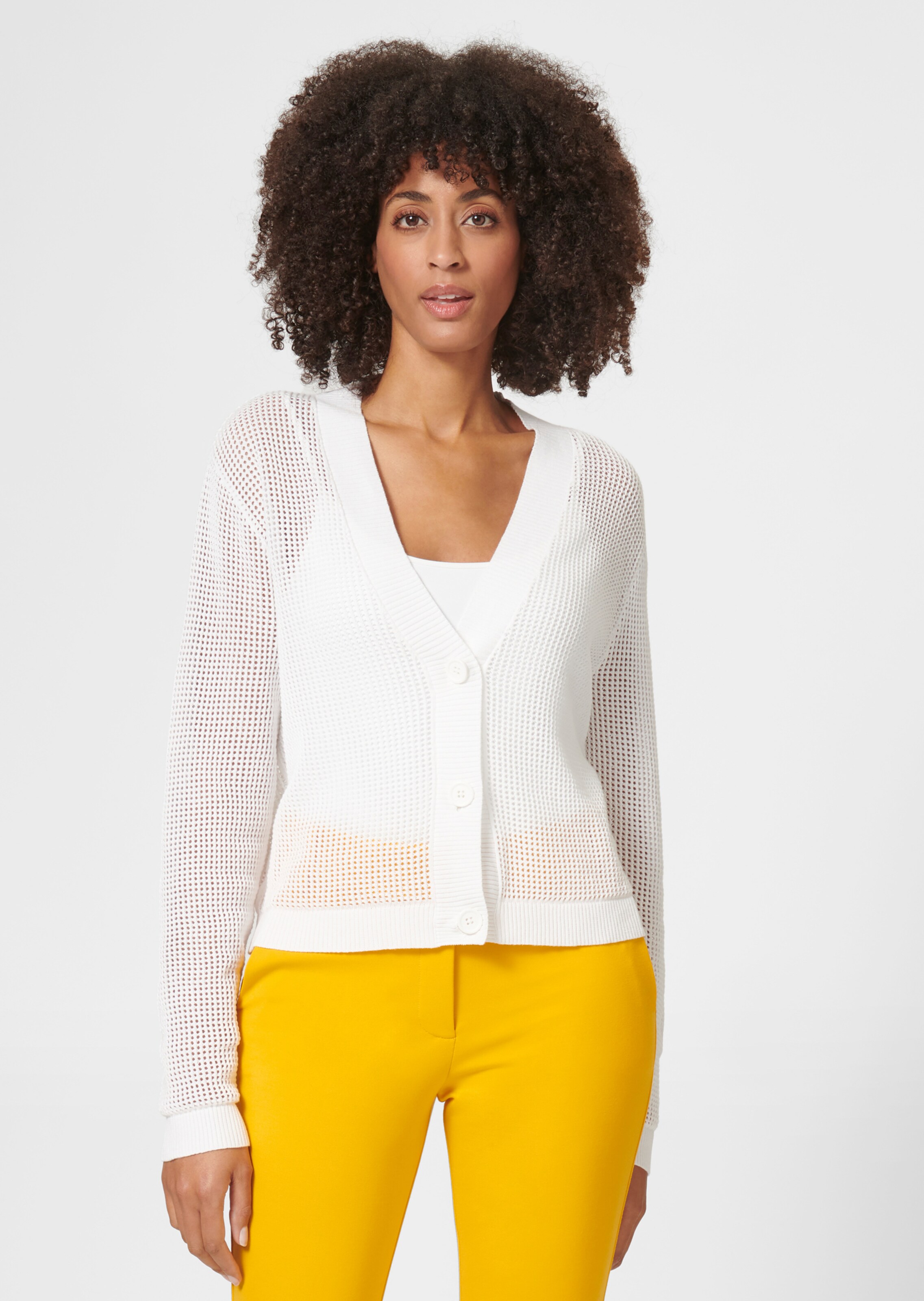 Kurze Ajour-Strickjacke