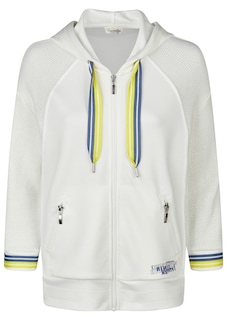 Sweatjacke mit Strick und Glanzdetails thumbnail 4