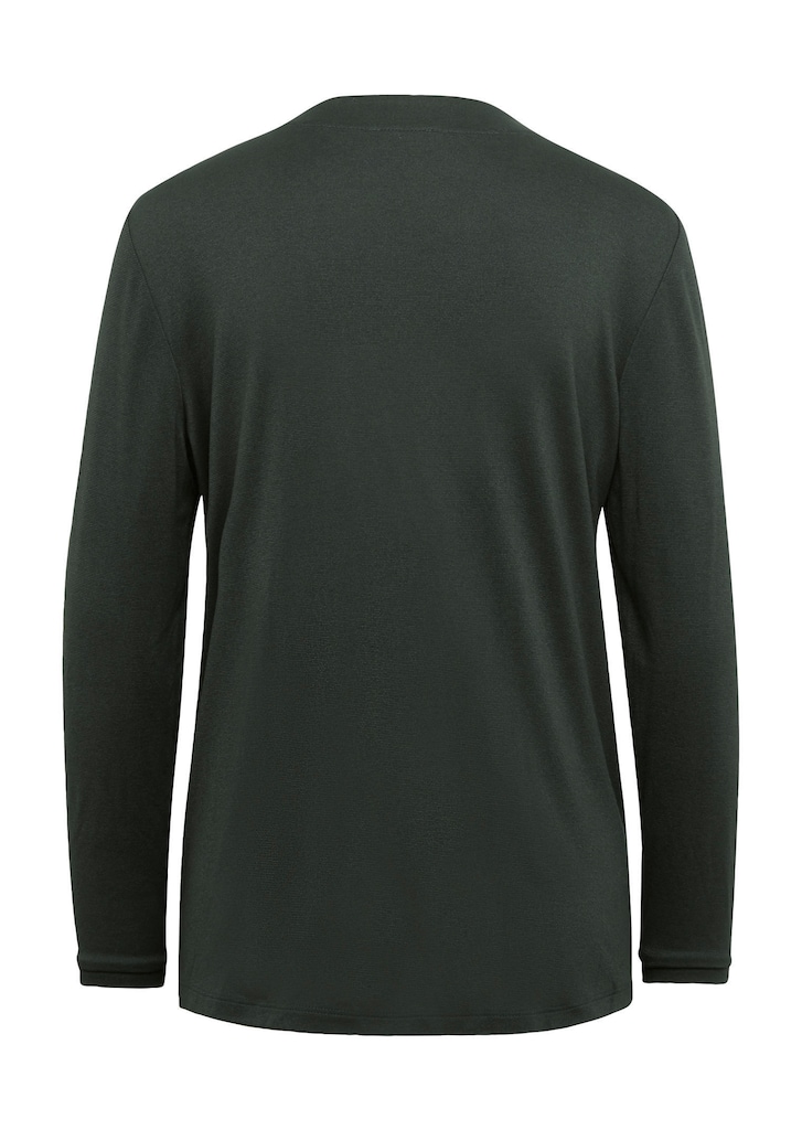 Bequeme Shirtjacke in kombinationsstarker Velourslederoptik