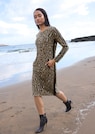 Jacquard-Kleid mit Leopardenmuster und Strass thumbnail 7