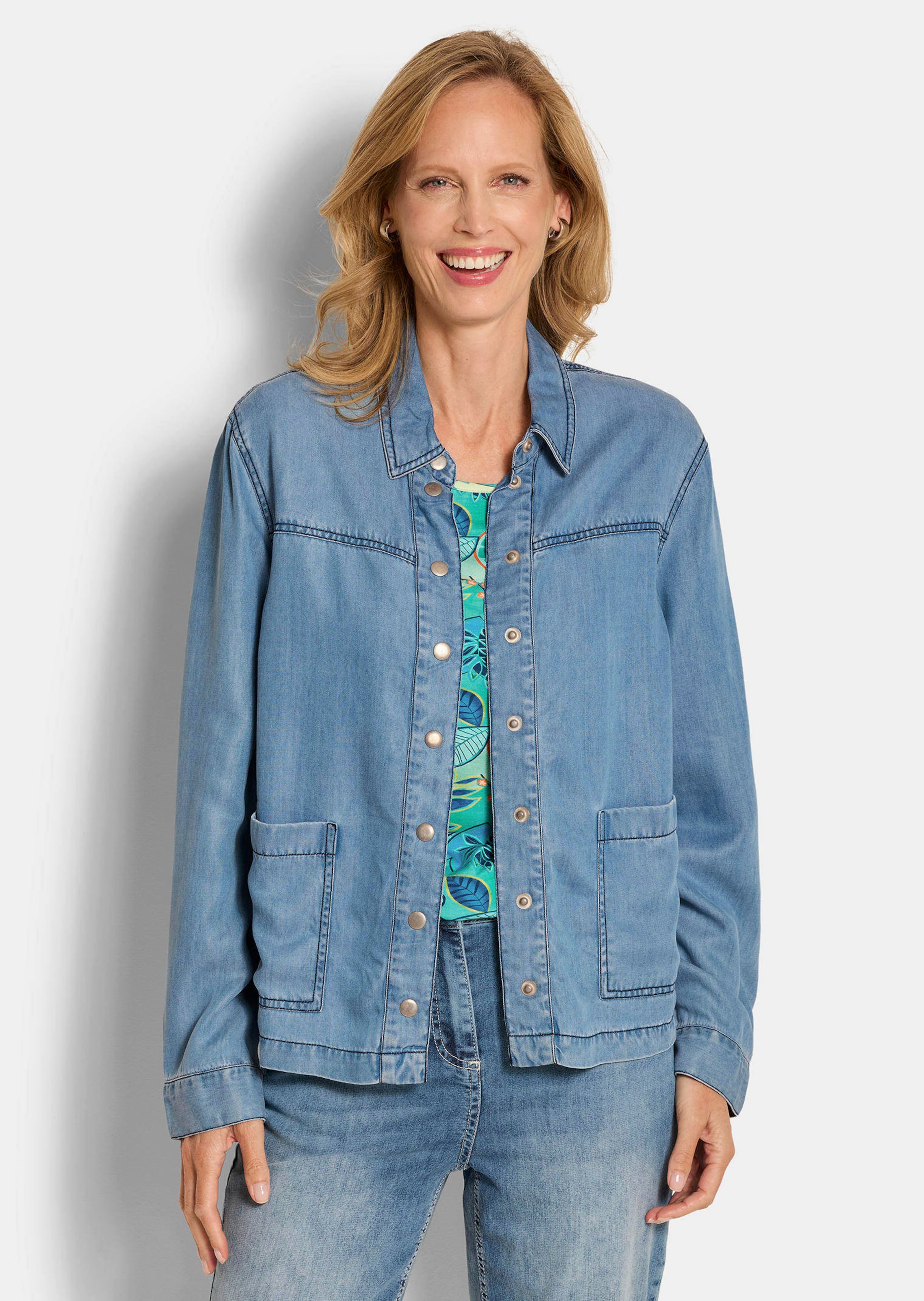 Hemdjacke im Denim-Look