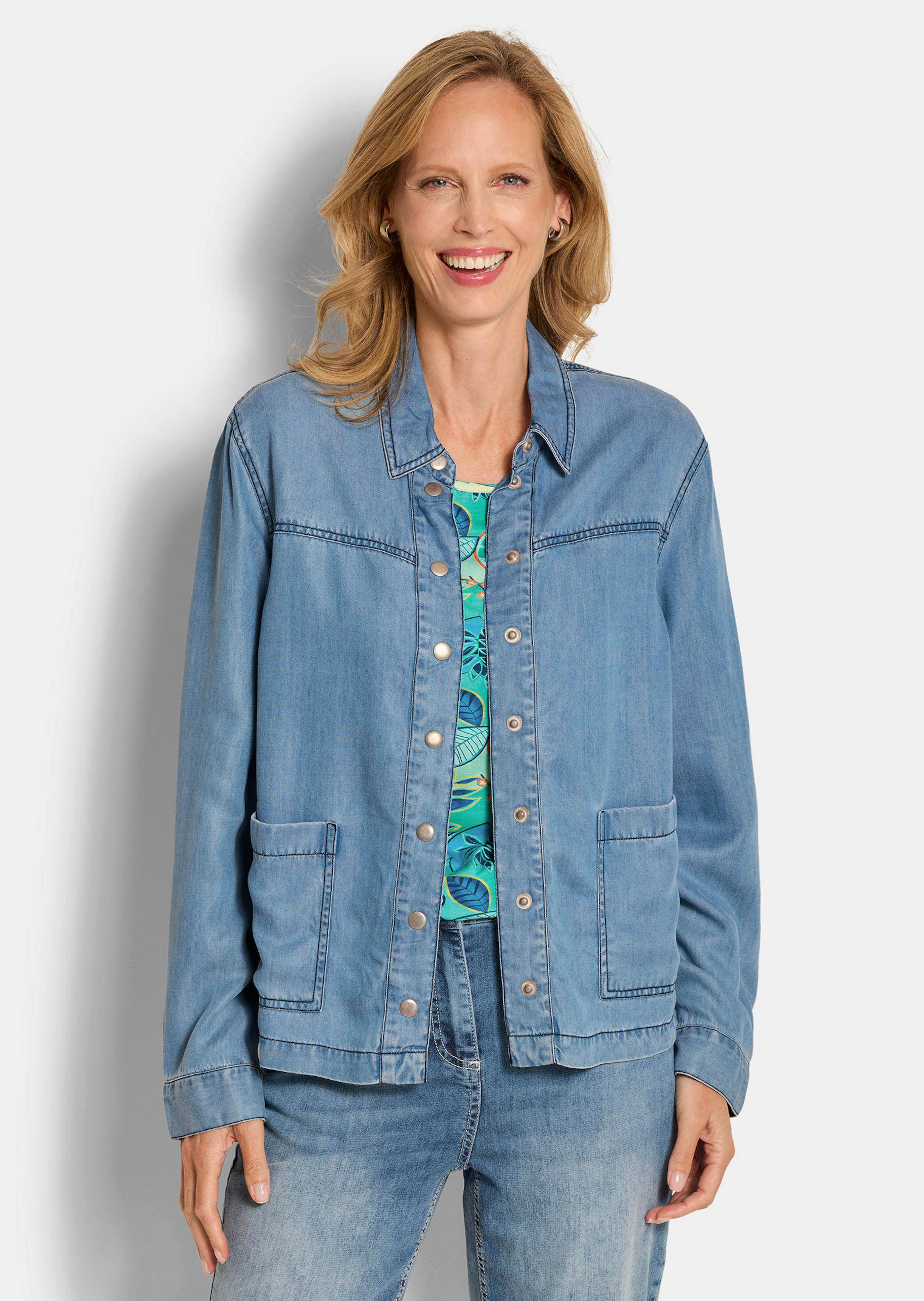 Hemdjacke im Denim-Look