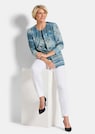 Shirtjacke aus geringeltem Struktur-Jersey thumbnail 4