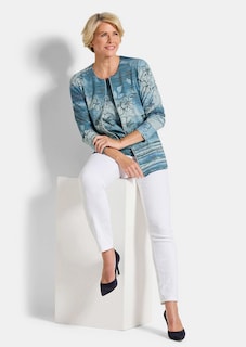 Shirtjacke aus geringeltem Struktur-Jersey thumbnail 4