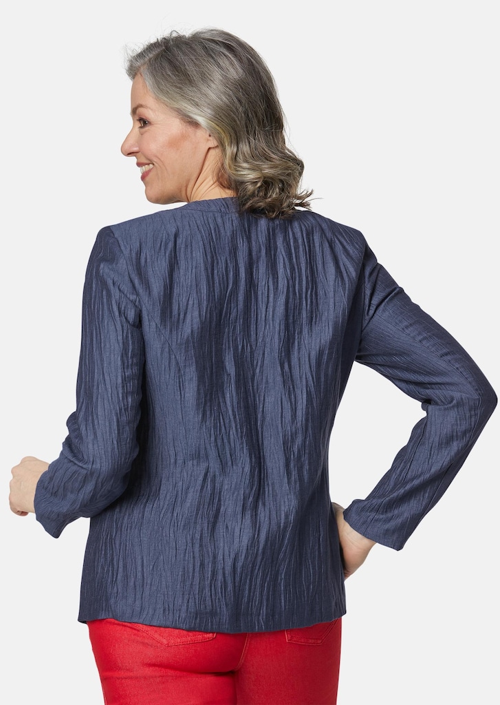Leichter Struktur-Blazer mit Reißverschluss