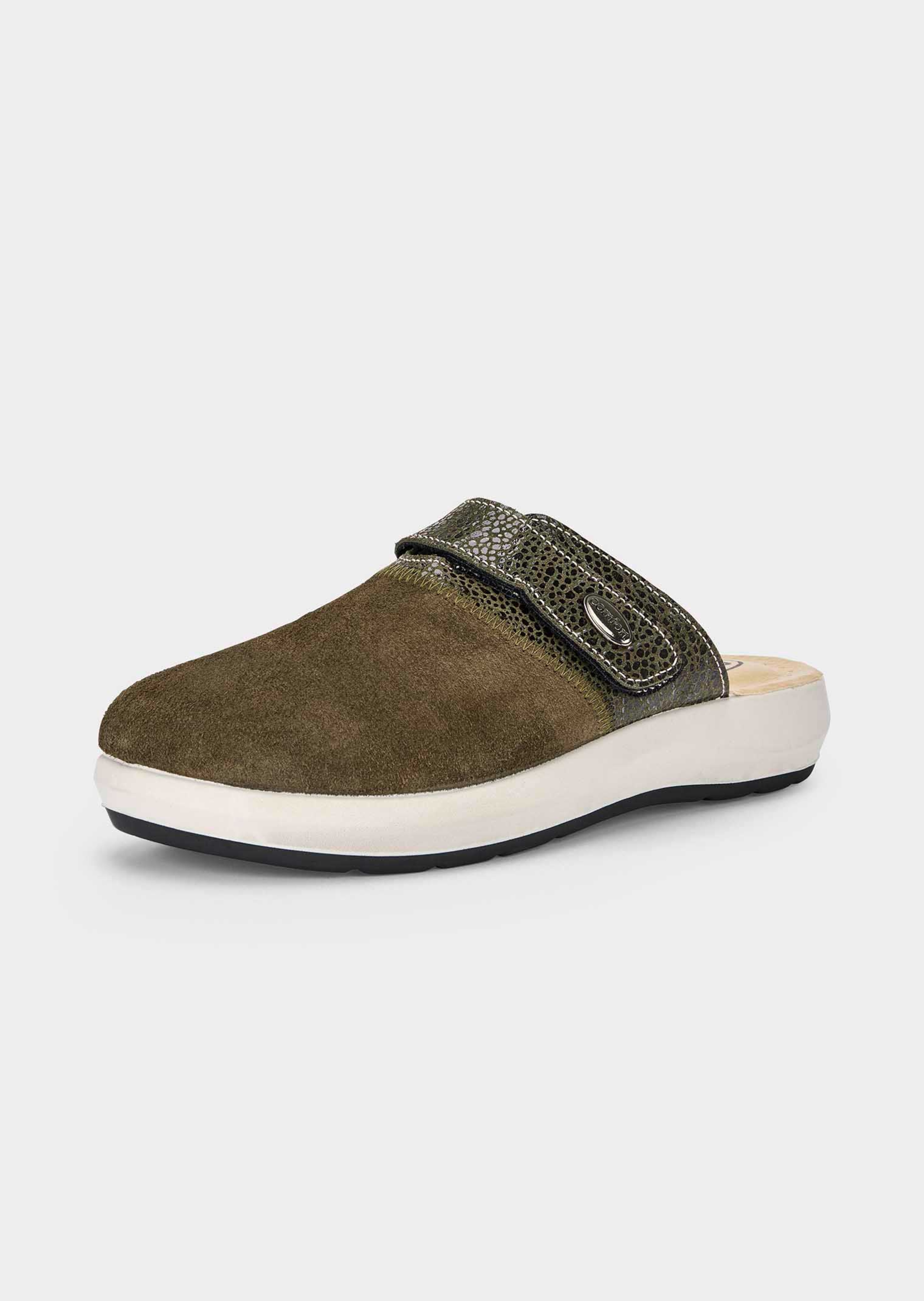 Suède sandalen met klittenbandsluiting