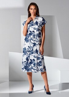 Robe-chemise en viscose avec imprimé fleuri thumbnail 1