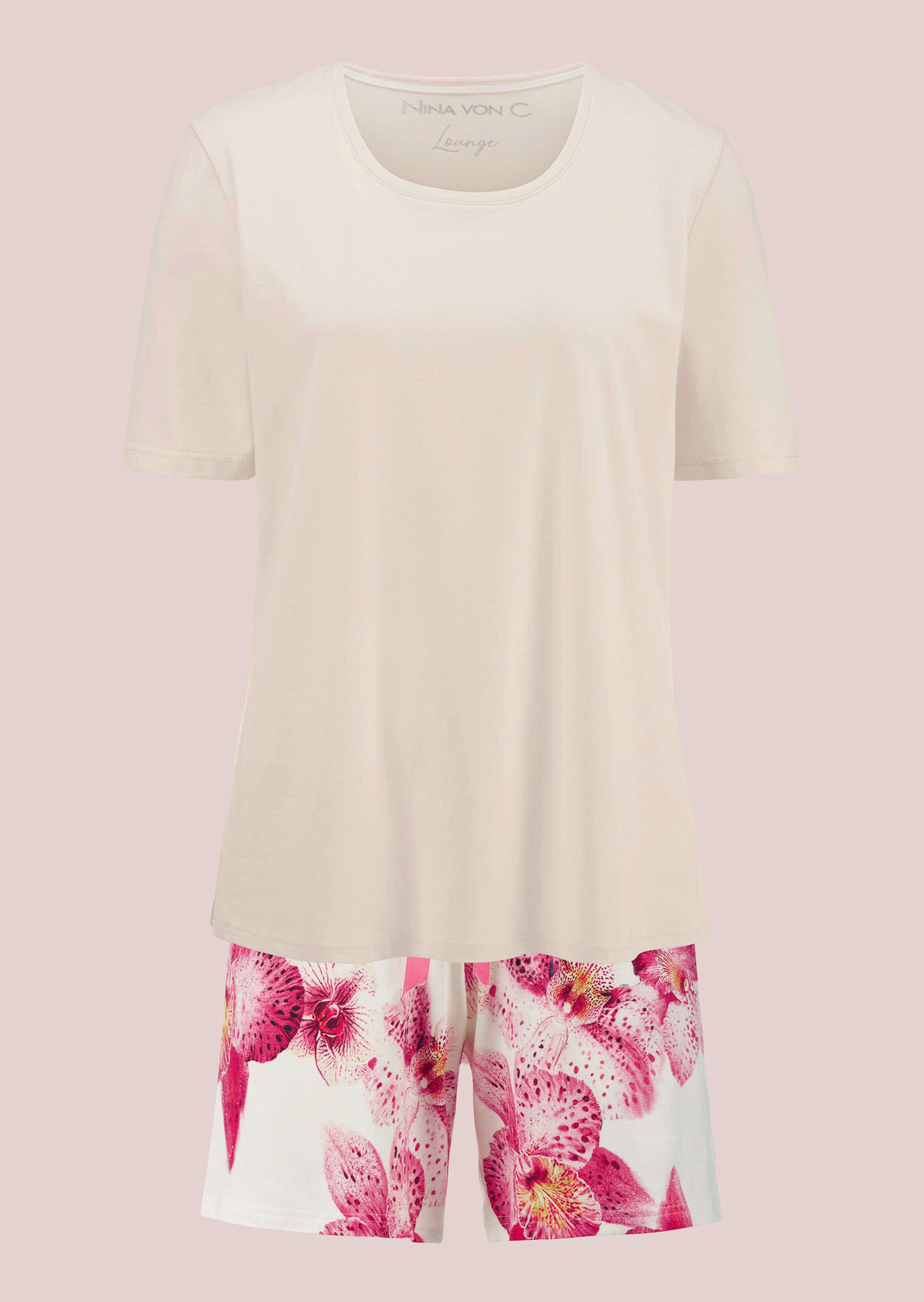 Shorty-Set mit Blütendruck