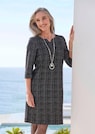 Jersey jurk in tweedlook met een mooie glans thumbnail 7