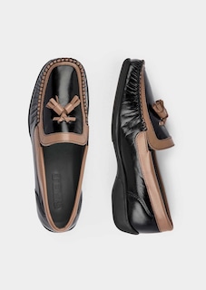 Leren mocassins met decoratief kwastje thumbnail 2