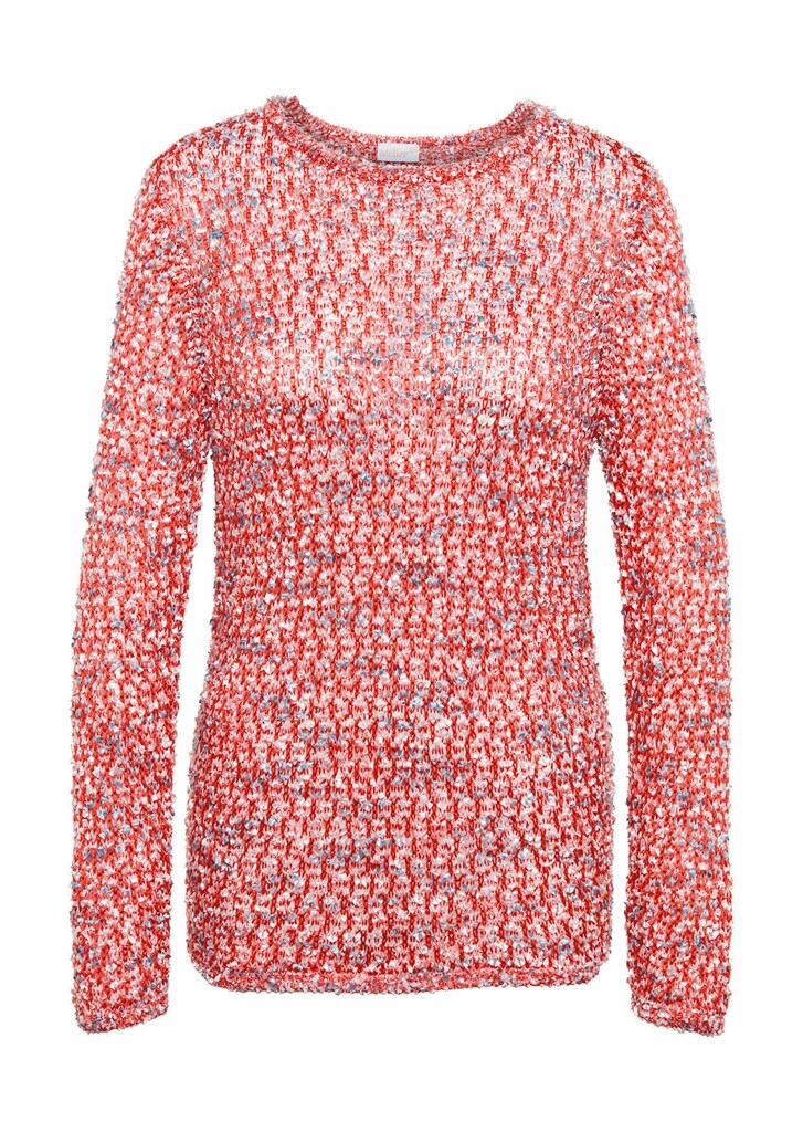 Effektvoller locker gestrickter Bändchengarnpullover