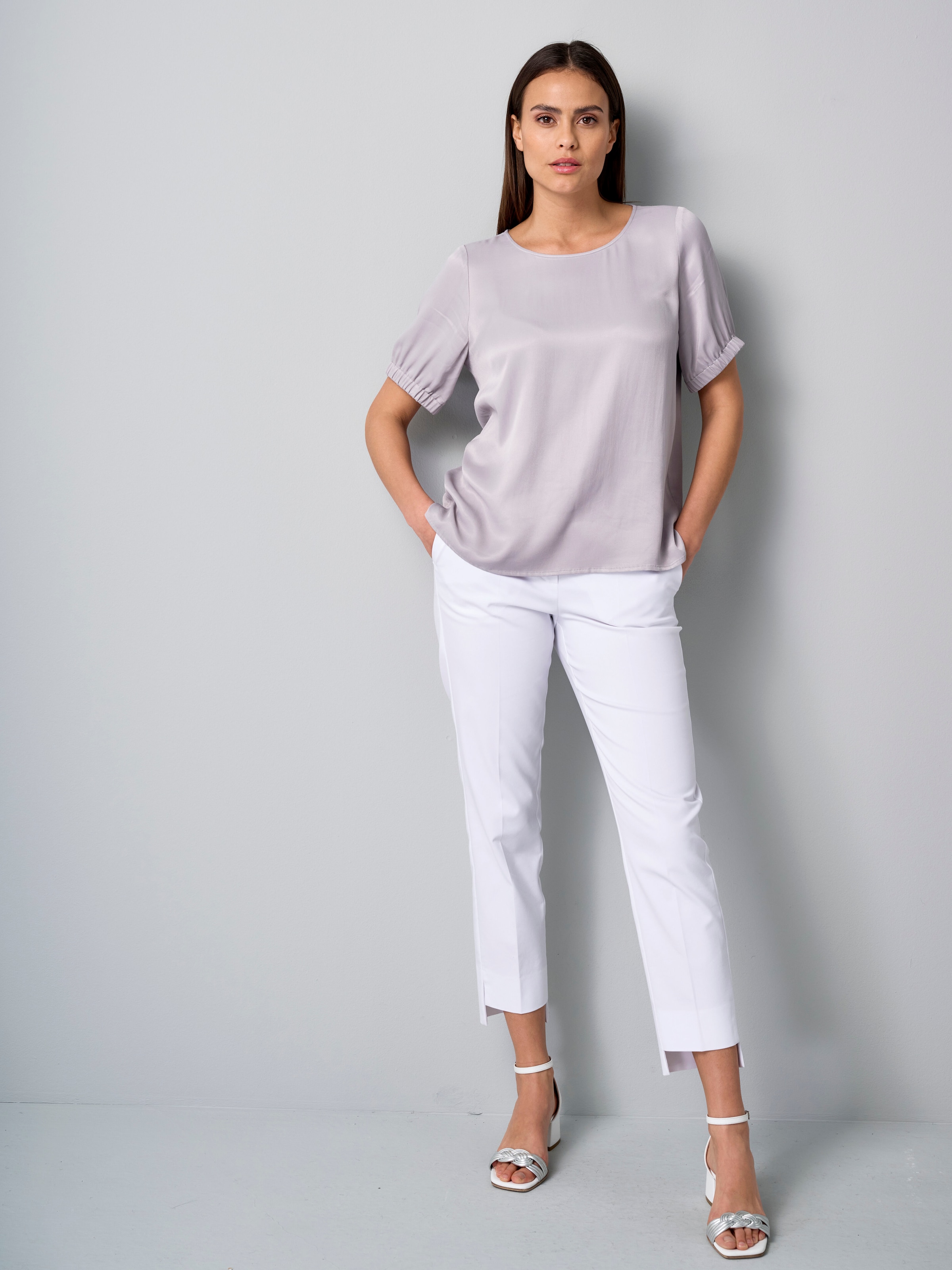 Pullover mit metallischem Garn