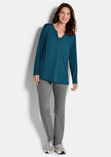 Blusenshirt mit Chiffon-Einsatz thumbnail 2