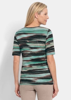 T-shirt à rayures artistiques thumbnail 3