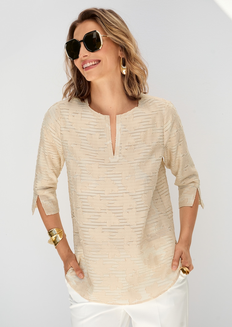 Transparente Ausbrenner-Bluse