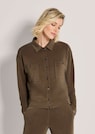 Oversize Hemdbluse mit aufgesetzten Taschen thumbnail 1