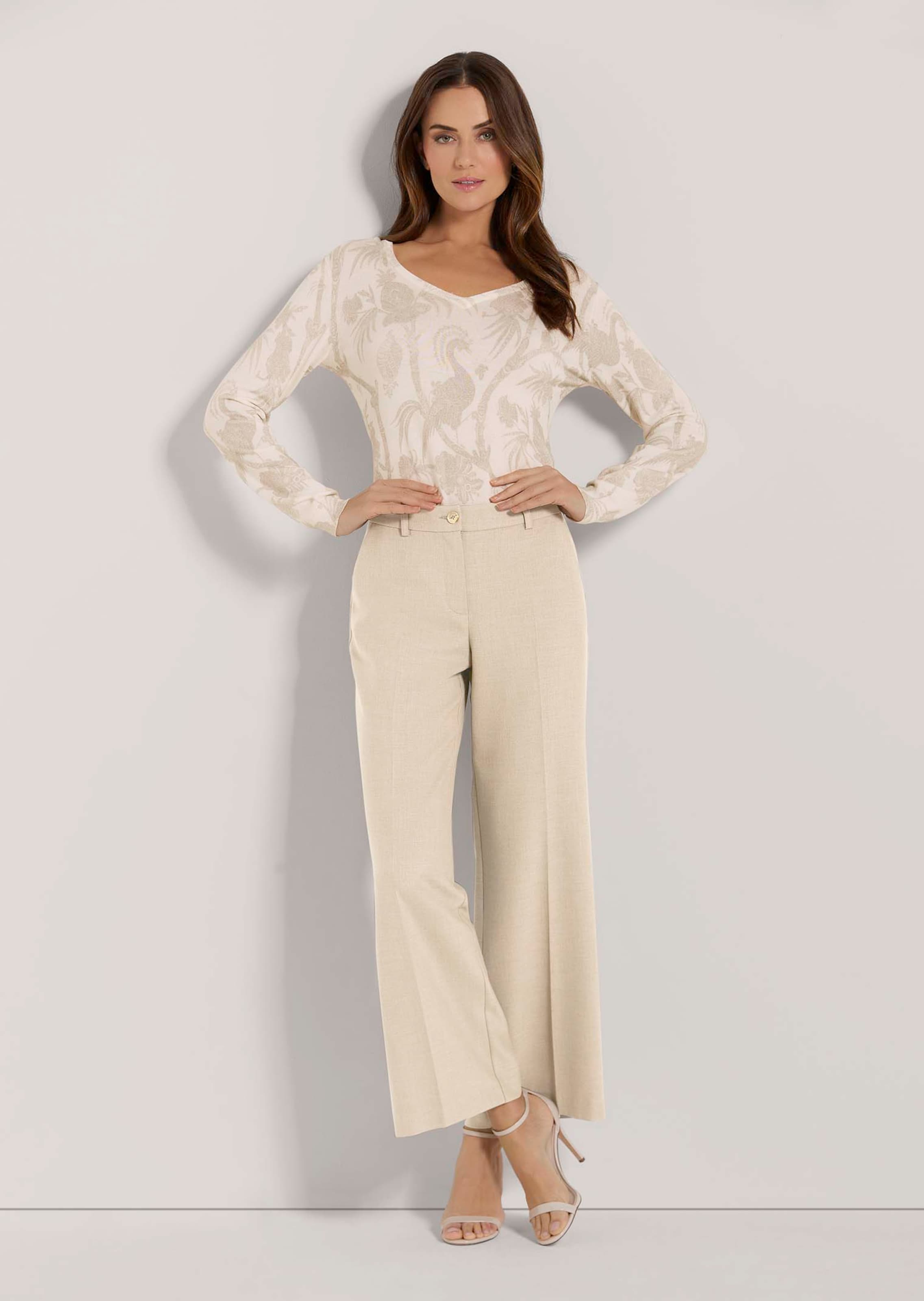 Pantalon Habillé Blanc Cassé C&A Taille 38/40 - Coupe Droite En Viscose/polyamide - Neuf Sans étiquettes