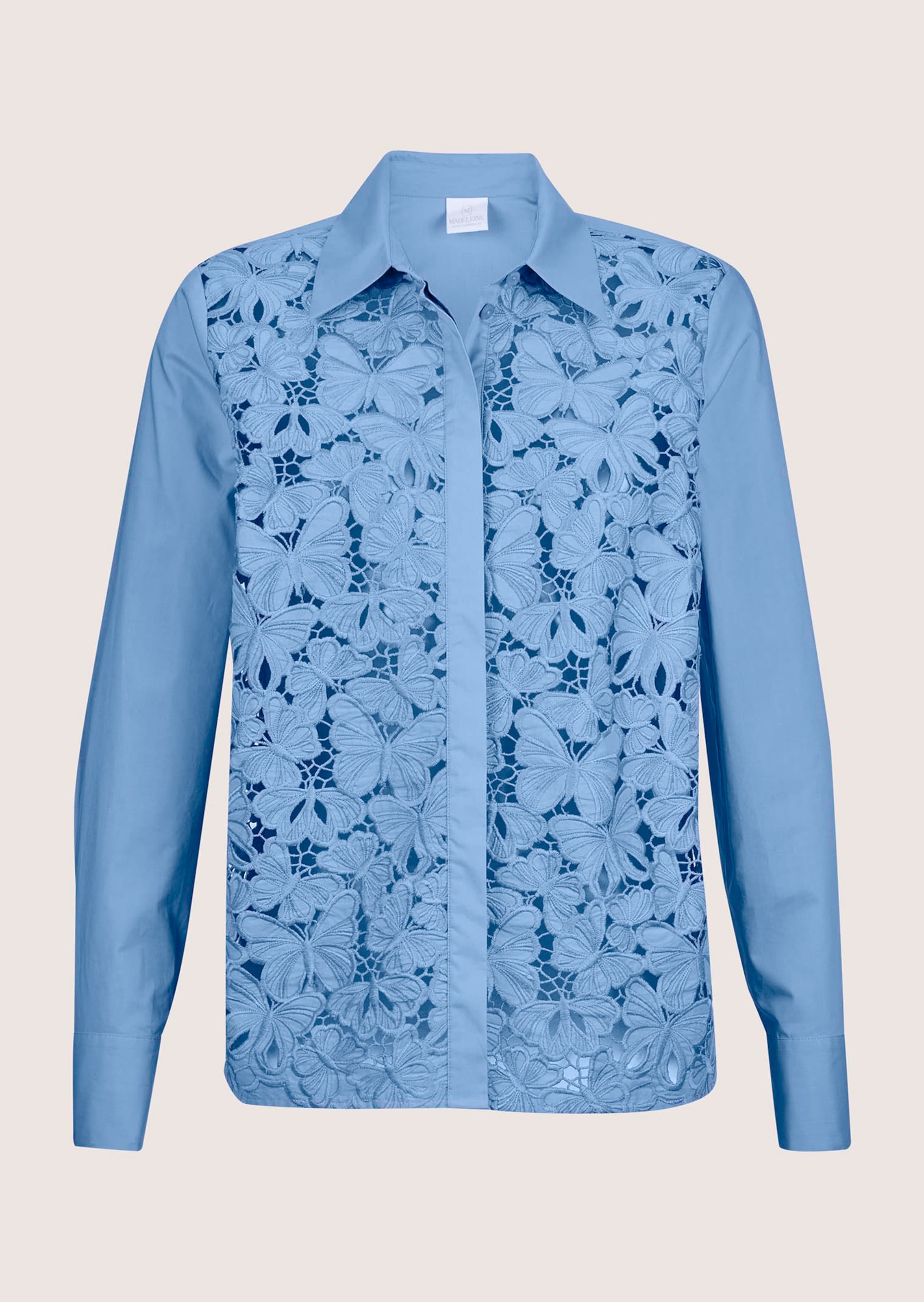 Hemdbluse mit Spitze