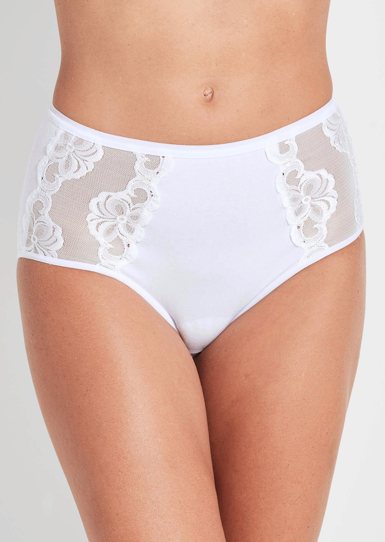 Formender Taillenslip mit Spitzeneinsatz