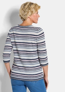 Jacquard-Pullover in Ringel-Optik thumbnail 3