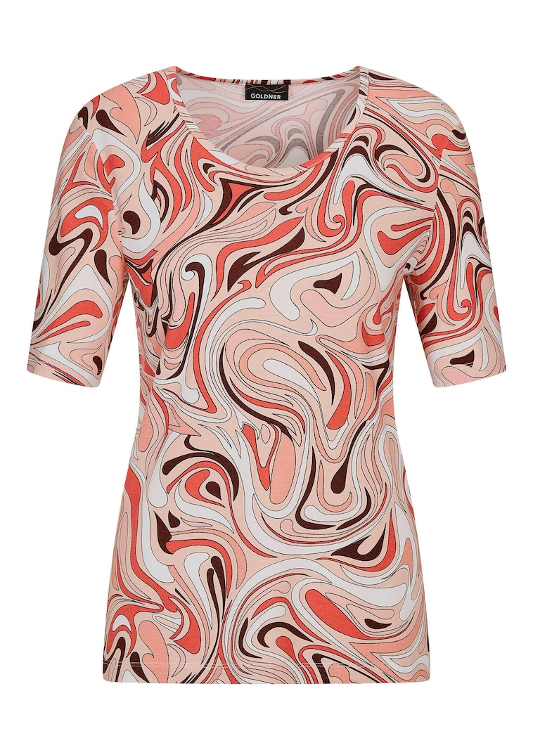 T-shirt imprimé en jersey avec teneur en coton