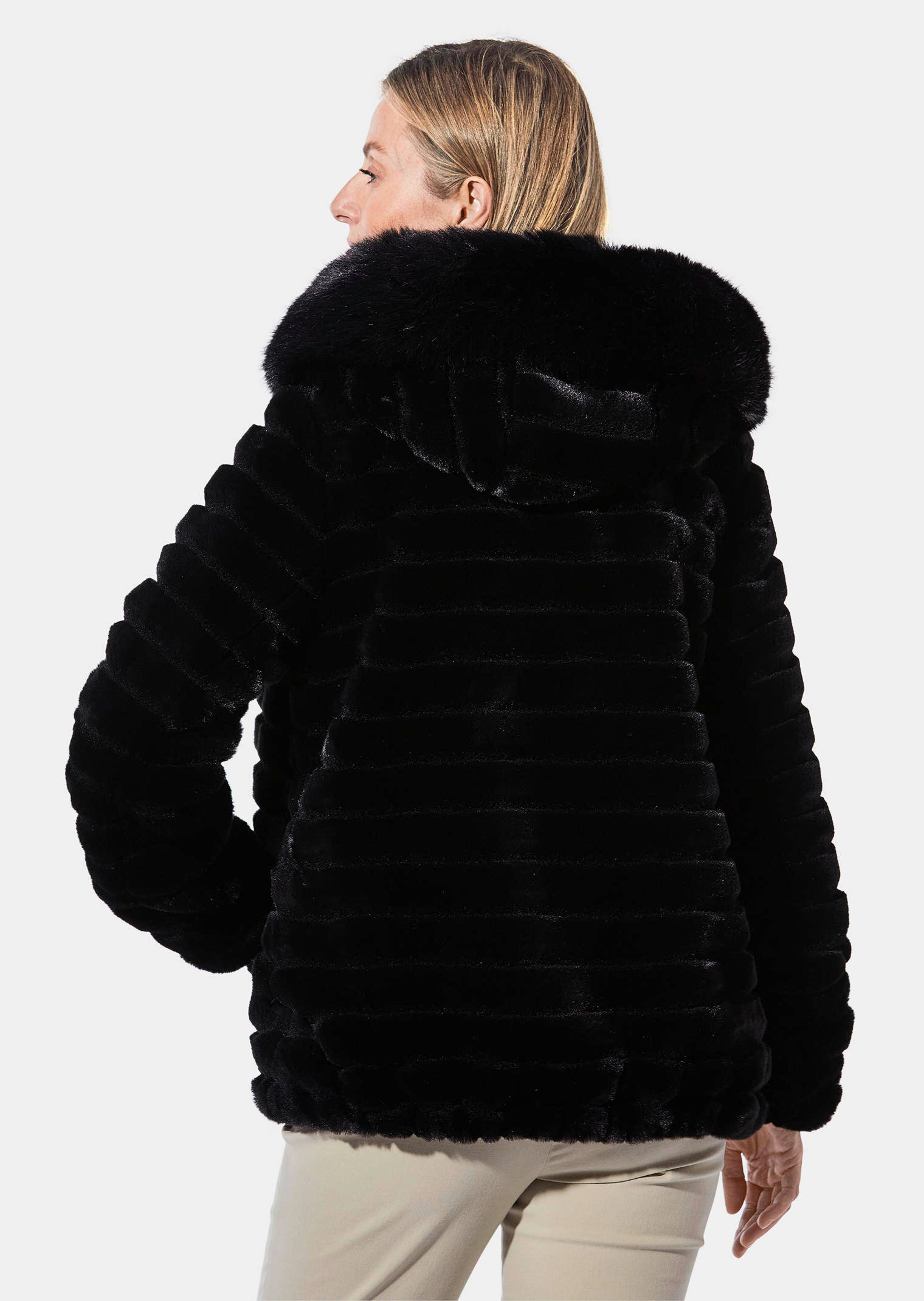 Veste en peluche avec surpiqûres tendance thumbnail 3