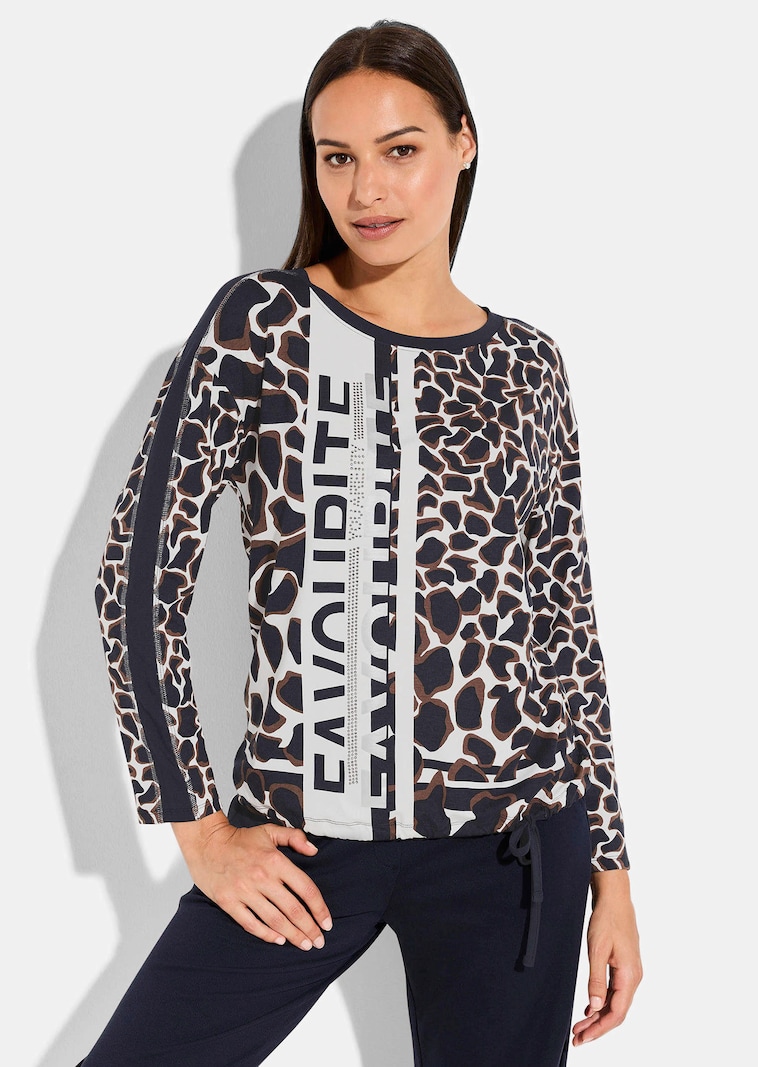 Shirt met lange mouwen en luipaardprint