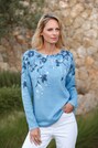 Leichter Druckpullover mit femininen Ausschnitt thumbnail 1