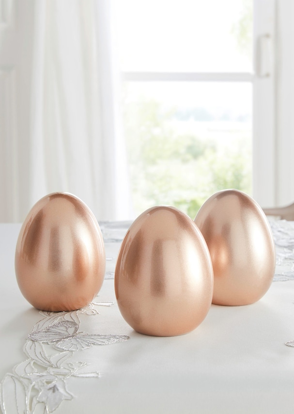 3 keramieken eieren