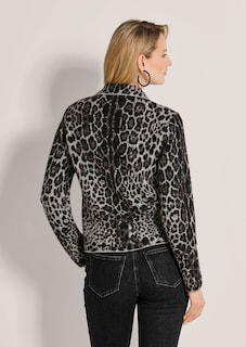 Trendstarke Strickjacke mit Leoparden-Muster thumbnail 3