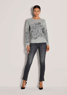 Kaschmir-Pullover mit wertvollem Druck thumbnail 2