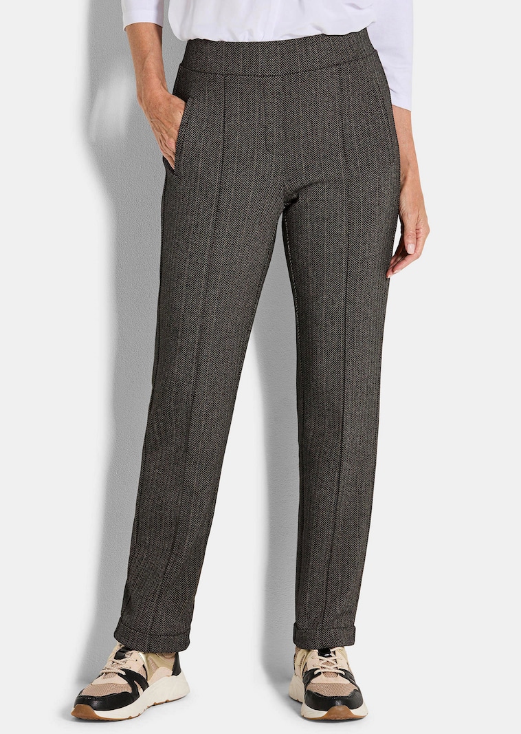 Pantalon CARLA avec motif à chevrons