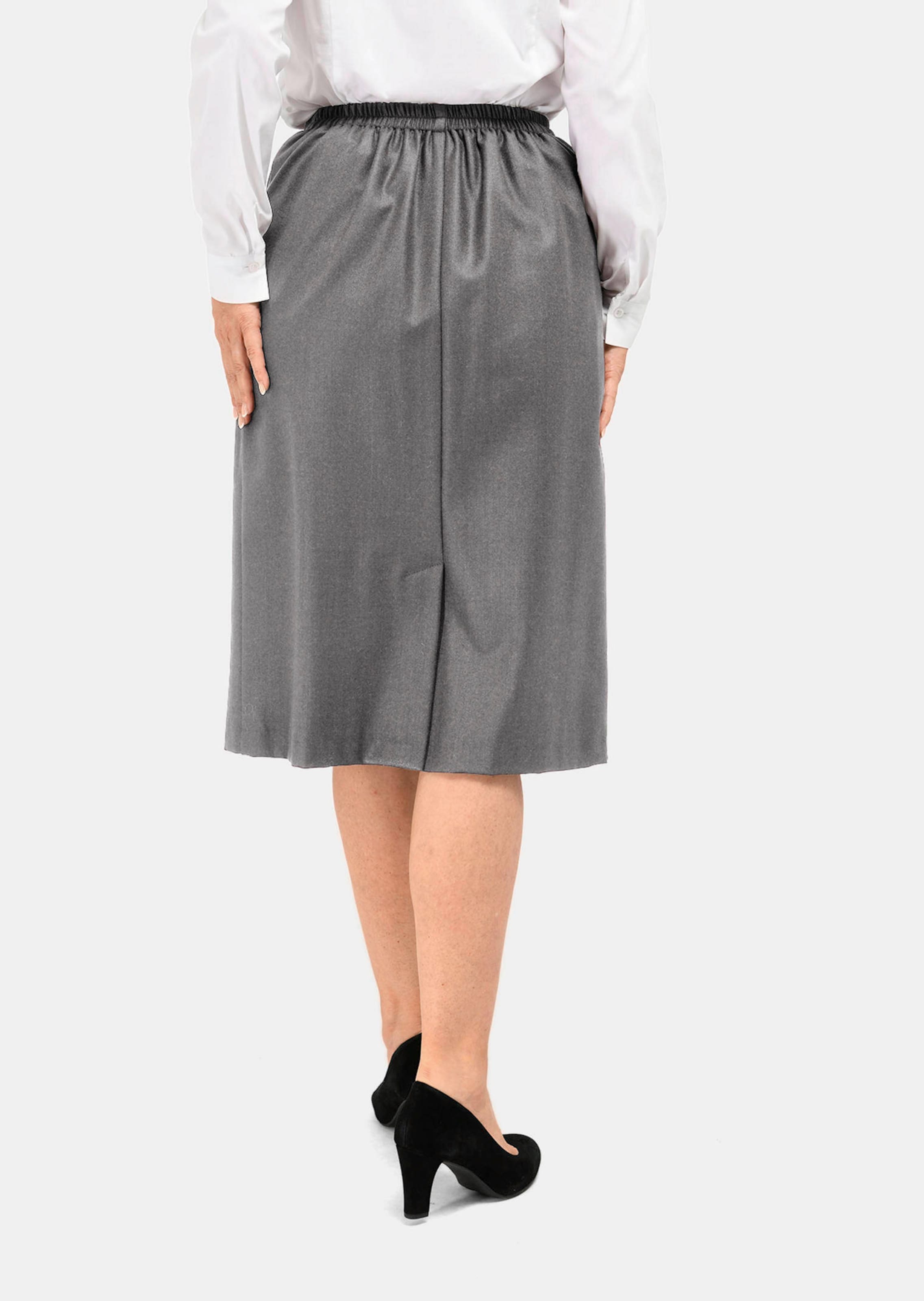 Jupe classique en laine vierge - gris / mélangé - Gr. 25 de Goldner Fashion