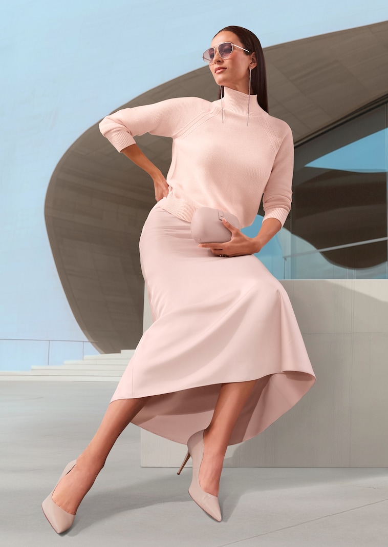 Stehkragen-Pullover aus Baumwolle