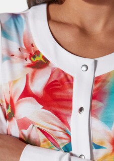 Jersey jacket with floral print inserts thumbnail 5