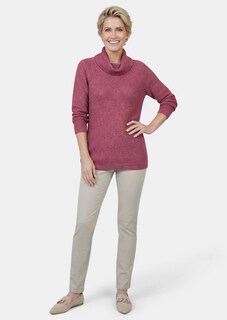 Strickpullover mit interessanter Struktur und Glitzergarn thumbnail 2